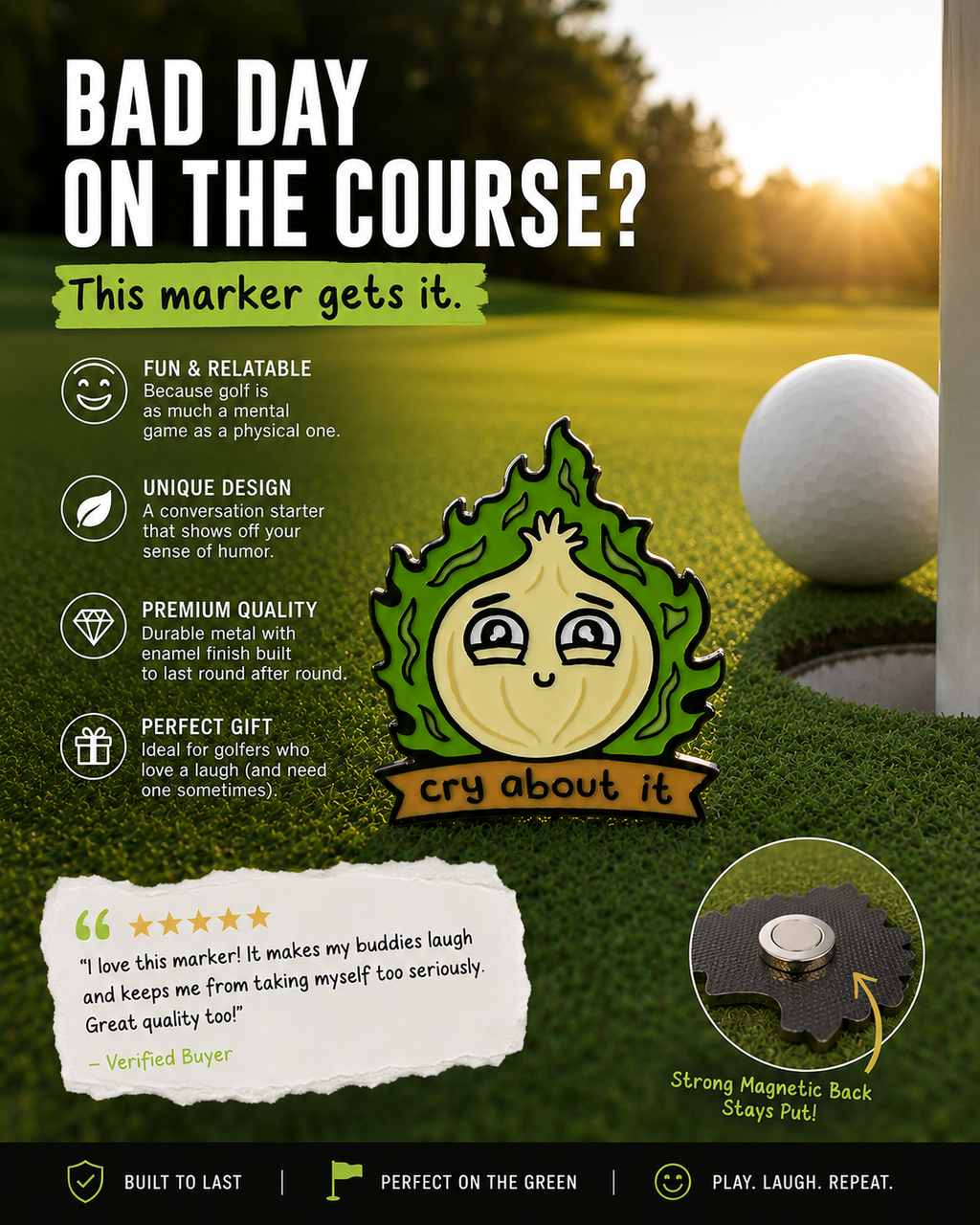 Cry About It Onion Golf Ball Marker