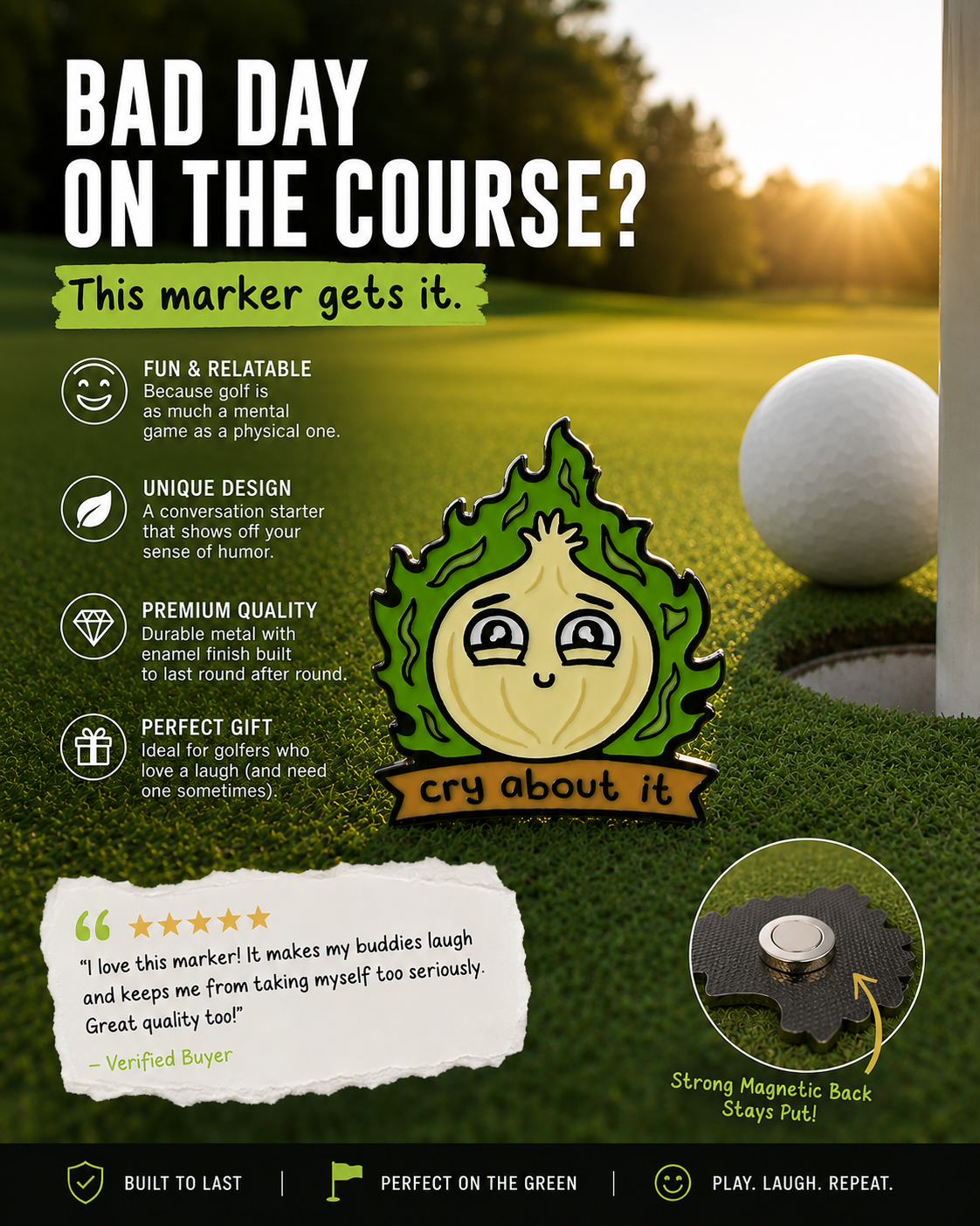 Cry About It Onion Golf Ball Marker