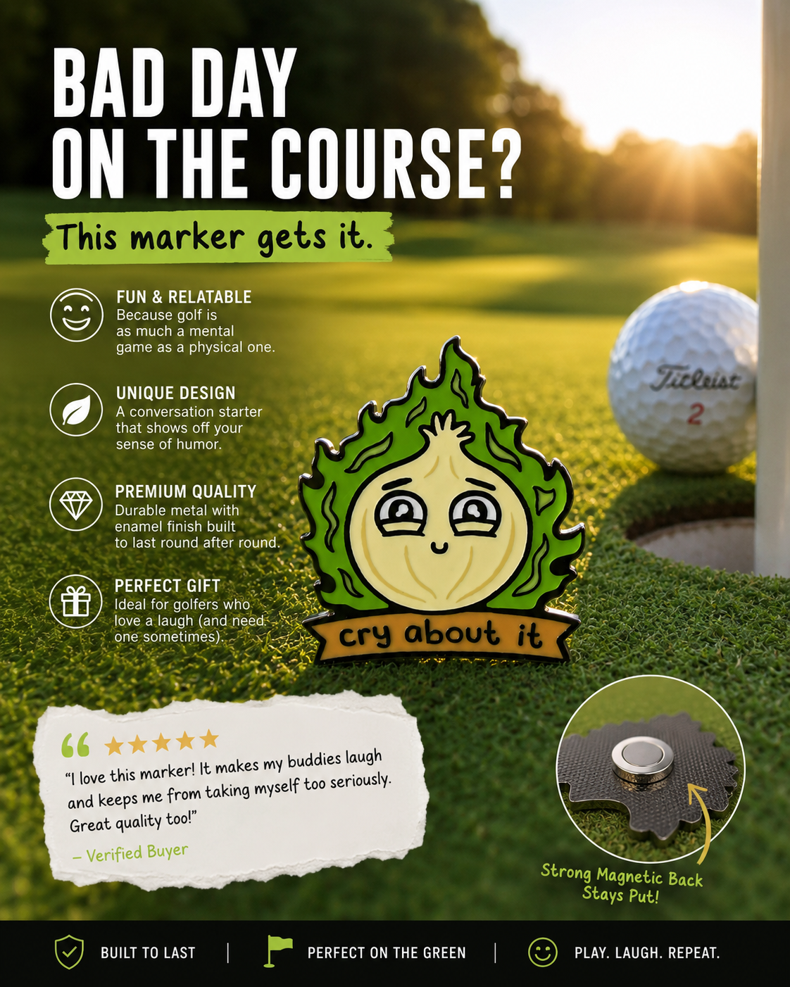 Cry About It Onion Golf Ball Marker